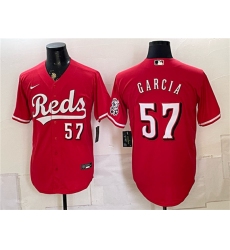 Men's Cincinnati Reds #57 Julian Garcia Red Stitched Baseball Jersey
