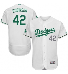 Men's Majestic Los Angeles Dodgers #42 Jackie Robinson White Celtic Flexbase Authentic Collection MLB Jersey