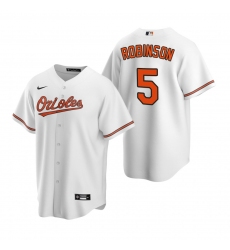 Men's Nike Baltimore Orioles #5 Brooks Robinson White Home Stitched Baseball Jersey