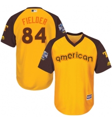 Youth Majestic Texas Rangers #84 Prince Fielder Authentic 2016 All-Star American League BP Cool Base MLB Jersey