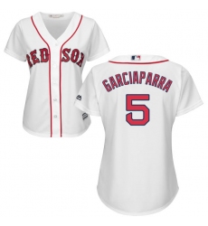 Women's Majestic Boston Red Sox #5 Nomar Garciaparra Authentic White Home MLB Jersey