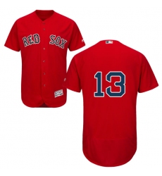 Men's Majestic Boston Red Sox #13 Hanley Ramirez Red Alternate Flex Base Authentic Collection MLB Jersey