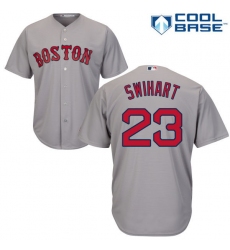 Youth Majestic Boston Red Sox #23 Blake Swihart Replica Grey Road Cool Base MLB Jersey