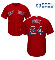 Men's Majestic Boston Red Sox #24 David Price Replica Red Alternate Home Cool Base MLB Jersey