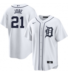 Men's Detroit Tigers #21 Jackson Jobe White Cool Base Stitched Baseball Jersey