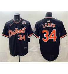 Men's Detroit Tigers #34 Chet Lemon Black 2026 Alternate USA 250 Vapor Premier Limited Stitched Baseball Jersey