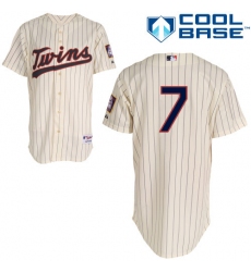 Women's Majestic Minnesota Twins #7 Joe Mauer Replica Cream Alternate Cool Base MLB Jersey