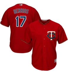 Men's Majestic Minnesota Twins #17 Jose Berrios Replica Scarlet Alternate Cool Base MLB Jersey