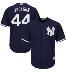 Men's Majestic New York Yankees #44 Reggie Jackson Replica Navy Blue Alternate MLB Jersey