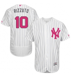 Men's Majestic New York Yankees #10 Phil Rizzuto Authentic White 2016 Mother's Day Fashion Flex Base MLB Jersey