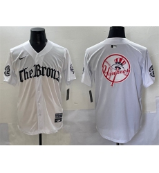 Men's New York Yankees Team Big Logo White 'Gothic Legacy Edition' Vapor Premier Limited Stitched Baseball Jersey