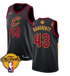 Youth Nike Cleveland Cavaliers #43 Brad Daugherty Authentic Black 2018 NBA Finals Bound NBA Jersey Statement Edition