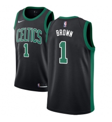 Youth Adidas Boston Celtics #1 Walter Brown Swingman Black NBA Jersey - Statement Edition