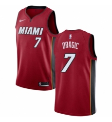 Men's Nike Miami Heat #7 Goran Dragic Authentic Red NBA Jersey Statement Edition