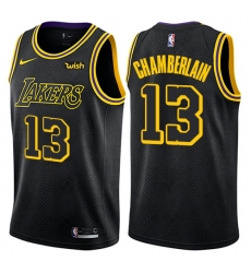 Women's Nike Los Angeles Lakers #13 Wilt Chamberlain Swingman Black NBA Jersey - City Edition