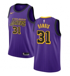 Youth Nike Los Angeles Lakers #31 Kurt Rambis Swingman Purple NBA Jersey - City Edition