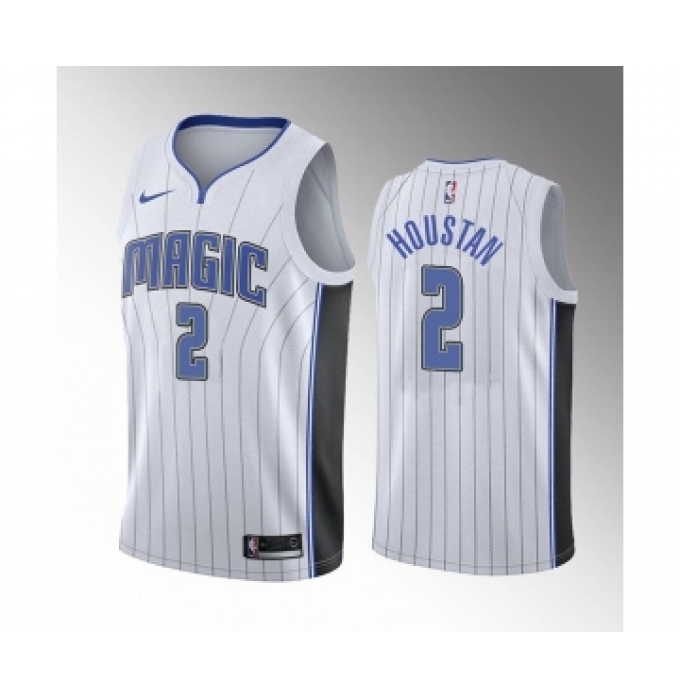 Men's Orlando Magic #2 Caleb Houstan White 2022 Draft Basketball Stitched Jersey