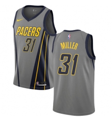Women's Nike Indiana Pacers #31 Reggie Miller Swingman Gray NBA Jersey - City Edition