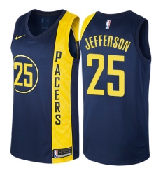 Men's Nike Indiana Pacers #25 Al Jefferson Swingman Navy Blue NBA Jersey - City Edition