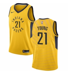 Youth Nike Indiana Pacers #21 Thaddeus Young Swingman Gold NBA Jersey Statement Edition