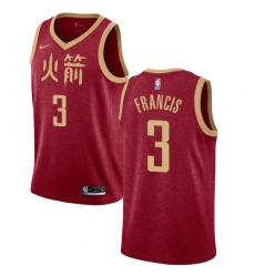Women's Nike Houston Rockets #3 Steve Francis Swingman Red NBA Jersey - 2018 19 City Edition