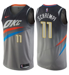 Women's Nike Oklahoma City Thunder #11 Detlef Schrempf Swingman Gray NBA Jersey - City Edition