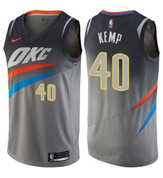 Youth Nike Oklahoma City Thunder #40 Shawn Kemp Swingman Gray NBA Jersey - City Edition