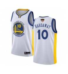 Men's Golden State Warriors #10 Tim Hardaway Swingman White 2019 Basketball Finals Bound Basketball Jersey - Association Edition