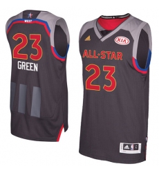 Men's Adidas Golden State Warriors #23 Draymond Green Swingman Charcoal 2017 All Star NBA Jersey