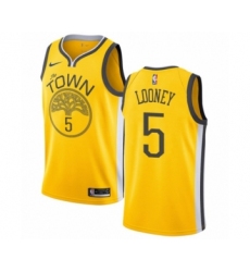 Youth Nike Golden State Warriors #5 Kevon Looney Yellow Swingman Jersey - Earned Edition