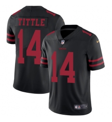 Youth Nike San Francisco 49ers #14 Y.A. Tittle Elite Black NFL Jersey