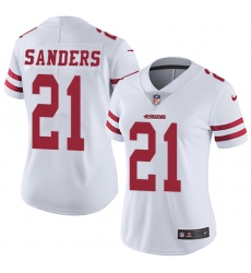 Women's Nike San Francisco 49ers #21 Deion Sanders White Vapor Untouchable Limited Player NFL Jersey