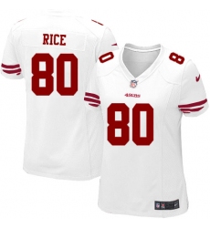 Women's Nike San Francisco 49ers #80 Jerry Rice Game White NFL Jersey