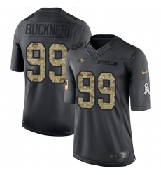 Men's Nike San Francisco 49ers #99 DeForest Buckner Limited Black 2016 Salute to Service NFL Jersey