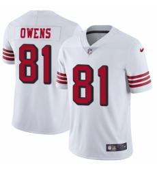 Men's Nike San Francisco 49ers #81 Terrell Owens Elite White Rush Vapor Untouchable NFL Jersey