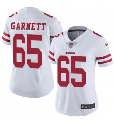 Women's Nike San Francisco 49ers #65 Joshua Garnett Elite White NFL Jersey