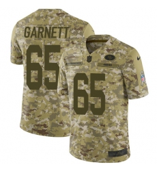 Youth Nike San Francisco 49ers #65 Joshua Garnett Limited Camo 2018 Salute to Service NFL Jersey