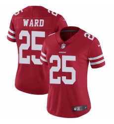 Women's Nike San Francisco 49ers #25 Jimmie Ward Elite Red Team Color NFL Jersey