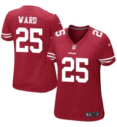 Women's Nike San Francisco 49ers #25 Jimmie Ward Game Red Team Color NFL Jersey