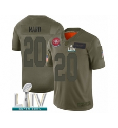 Youth San Francisco 49ers #20 Jimmie Ward Limited Olive 2019 Salute to Service Super Bowl LIV Bound Football Jersey