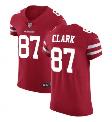 Men's Nike San Francisco 49ers #87 Dwight Clark Red Team Color Vapor Untouchable Elite Player NFL Jersey