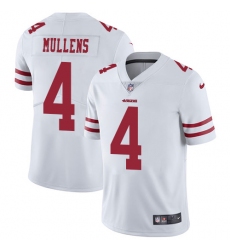 Men's Nike San Francisco 49ers #4 Nick Mullens White Vapor Untouchable Limited Player NFL Jersey