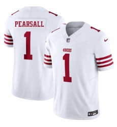 Men's San Francisco 49ers #1 Ricky Pearsall White 2025 F.U.S.E. Vapor Untouchable Limited Football Stitched Jersey