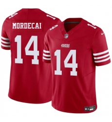 Men's San Francisco 49ers #14 Tanner Mordecai Red 2025 F.U.S.E. Vapor Untouchable Limited Football Stitched Jersey