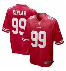 Men's San Francisco 49ers #99 Javon Kinlaw Nike Scarlet 2020 NFL Draft First Round Pick Game Jersey