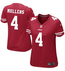 Women's Nike San Francisco 49ers #4 Nick Mullens Game Red Team Color NFL Jersey Women's Nike San Francisco 49ers #4 Nick Mullens Game Red Team Color NFL Jersey
