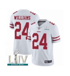 Youth San Francisco 49ers #24 K'Waun Williams White Vapor Untouchable Limited Player Super Bowl LIV Bound Football Jersey