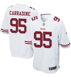 Men's Nike San Francisco 49ers #95 Cornellius Carradine Game White NFL Jersey