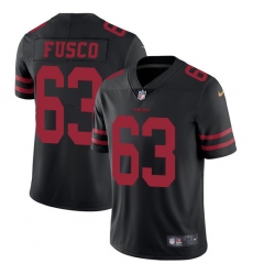 Men's Nike San Francisco 49ers #63 Brandon Fusco Black Vapor Untouchable Limited Player NFL Jersey