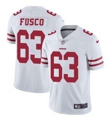 Youth Nike San Francisco 49ers #63 Brandon Fusco Elite White NFL Jersey